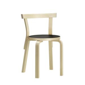 artek(アルテック)ダイニングチェア 68チェア ブラックリノリウム(受注品)｜yamagiwa