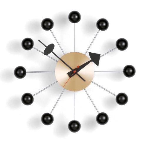 Vitra(ヴィトラ)掛時計 Ball Clock(ボール クロック)ブラック/ブラス
