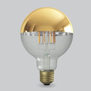 E26 LED電球 シルバーボール形 95mm 55Wタイプ（LDF37D ゴールド色）｜yamagiwa