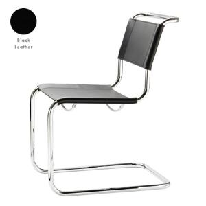 THONET キャンティレバーチェア no.S33 ブラックレザー(受注品)｜yamagiwa