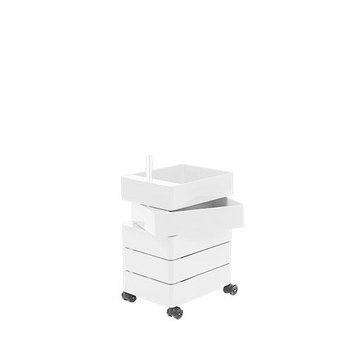 Magis(マジス)収納家具360°CONTAINER 5 drawers ライトグレー / ブラッ...