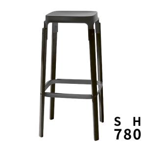 Magis(マジス)ハイスツール Steelwood Stool SH780mm ブラック｜yamagiwa