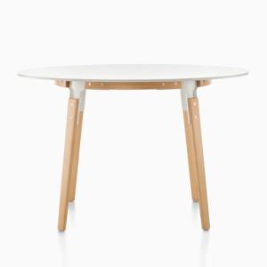 Magis（マジス）ラウンドテーブル Steelwood Table Φ1200mm ホワイト / ナチュラルビーチ(受注品)｜yamagiwa