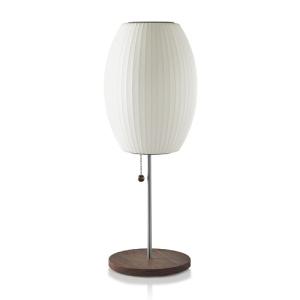 Herman Miller（ハーマンミラー）NELSON CIGAR LOTUS TABLE LAMP（バブルランプ） ウォルナット（ランプ別売）｜yamagiwa