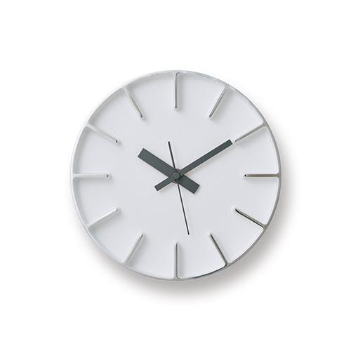 Lemnos(レムノス)掛時計 edge clock(エッジ クロック)Φ180mm ホワイト