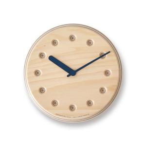 Lemnos(レムノス)掛時計 Paper-Wood CLOCK(ペーパーウッド クロック)Φ220mm ネイビー｜yamagiwa