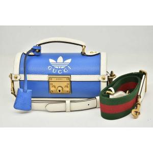 グッチ GUCCI アディダス adidas コラボ ゴルフボールケース GOLF ブルー 723801【未使用品】｜yamago78