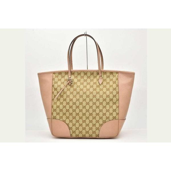 グッチ GGキャンバス ブリー トートバッグ ショルダーバッグ レザー ベージュ ピンク 32367...
