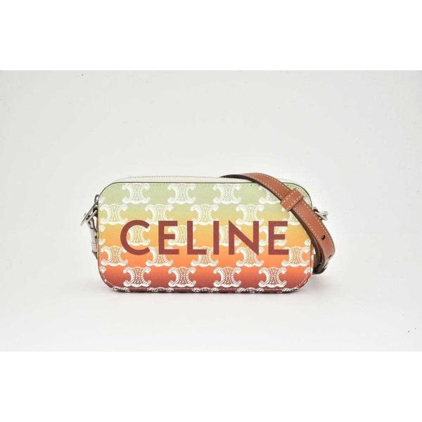 セリーヌ ホリゾンタルポーチ トリオンフキャンバス サンセット ショルダーバッグ マルチカラー 10...