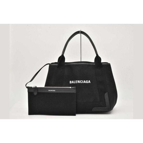 バレンシアガ NAVY ネイビー カバ スモール トートバッグ ハンドバッグ ブラック 339933