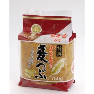 【山口県】【山口市陶】【とくぢ味噌】【山口県産原料使用】特選麦つぶ味噌７５０gＸ６個★