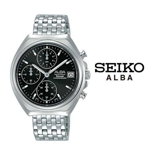 送料無料 SEIKO セイコー ALBA アルバ クォーツ メンズ 腕時計クロノグラフ ステンレス ...