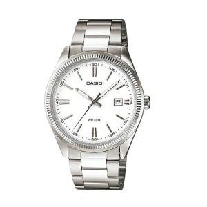 カシオ CASIO メンズ 腕時計 100m防水 クオーツ ホワイト ステンレス MTP-1302D-7A1 おすすめ カレンダー アナログ