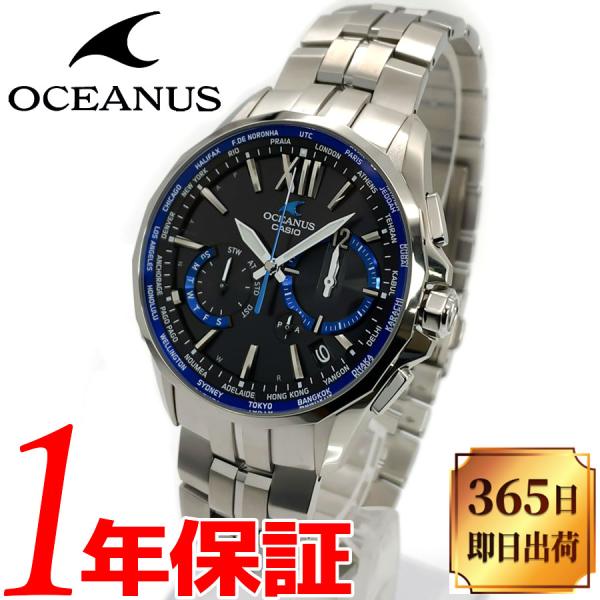 CASIO カシオ OCEANUS オシアナス メンズ ソーラー 腕時計 10気圧防水 モバイルリン...