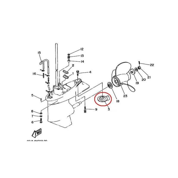 【YAMAHA/ヤマハ】船外機トリムタブ　４ストF30〜F60用　FT25用　67C-45371-0...