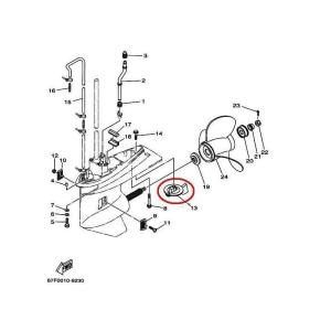 【YAMAHA/ヤマハ】船外機トリムタブ　４ストFT50/FT60用　F70〜F100用　67F-45371-00｜yamahafujita