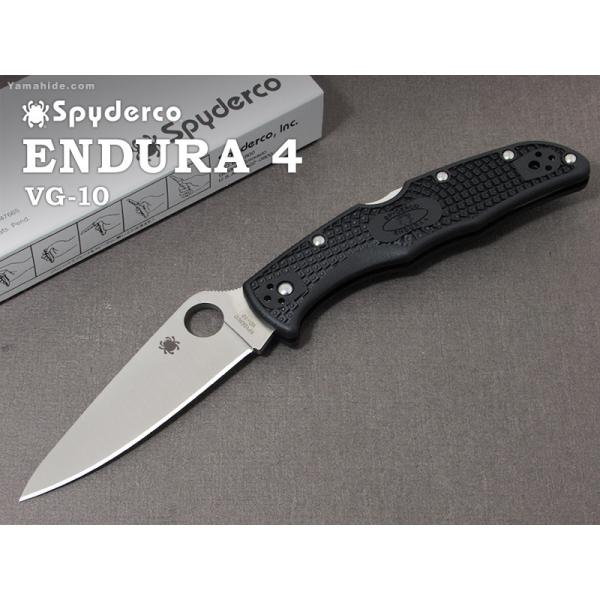 スパイダルコ C10FPBK エンデューラ4 フルフラット 直刃 ブラック/Spyderco END...