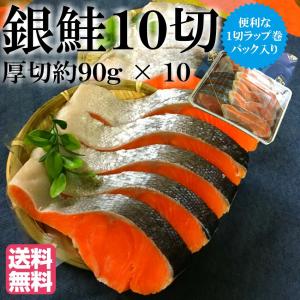 銀鮭 厚切10切れ (約900g) パック入り やまいち干物