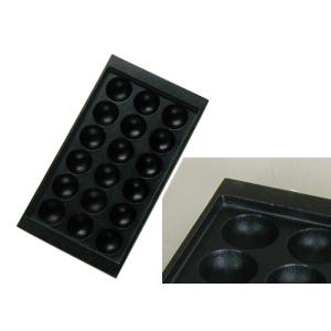 LPガス用 18穴3丁（3連）（銅板たこ焼き器）山下金物製