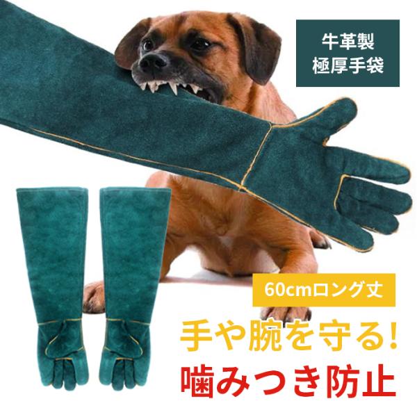 噛みつき防止 手袋 ペットグローブ 犬 猫 ペット用品 引っかき 引っ掻き 長め 大きめ 厚手 保護