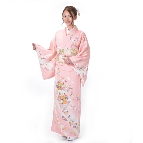 訪問着 正絹 仕立て上がり Osikiri Moe 着物 単品 ピンク 結婚式 入学式 入園式 卒業...