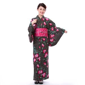 浴衣 レディース そしてゆめ浴衣+そしてゆめ半巾帯+下駄 3点セット