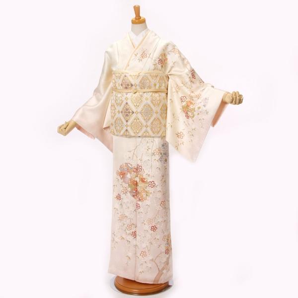 訪問着 単品 レディース 着物 仕立て上がり 正絹 袷 裏付き Lサイズ 春 秋 冬 古典 礼装 結...