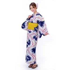 浴衣 レディース 3点セット itomi 大人ゆかた 綿 麻 ピンク 桜