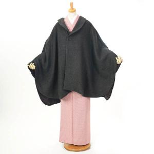 和洋兼用 JAPAN MODE 高級 ケープ コート ヘリンボーン 薄グレー