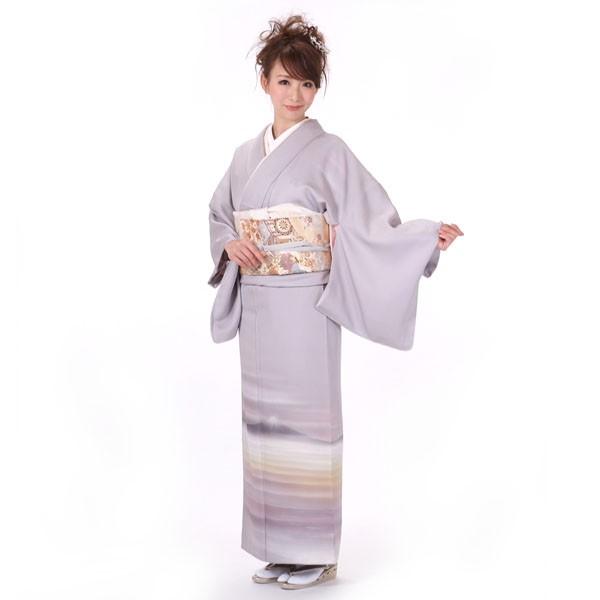 訪問着 正絹 仕立て上がり パールトーン加工済 着物 単品 紫 結婚式 入学式 入園式 卒業式 卒園...