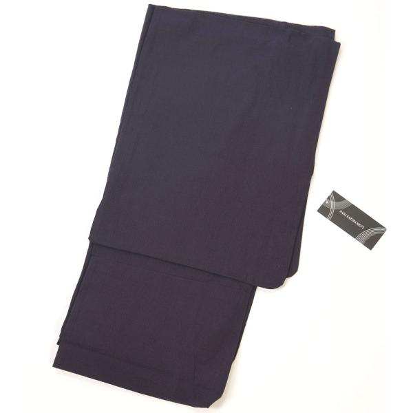 浴衣 メンズ 単品 しじら織 男 紳士 仕立て上がり 綿麻 涼しい天然繊維 紺 無地 M・L・LL・...