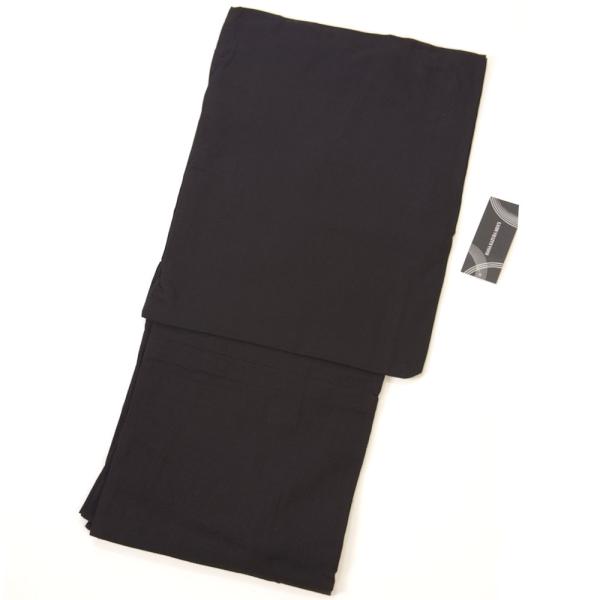 浴衣 メンズ 単品 しじら織 男 紳士 仕立て上がり 綿麻 涼しい天然繊維 黒 無地 LLサイズ