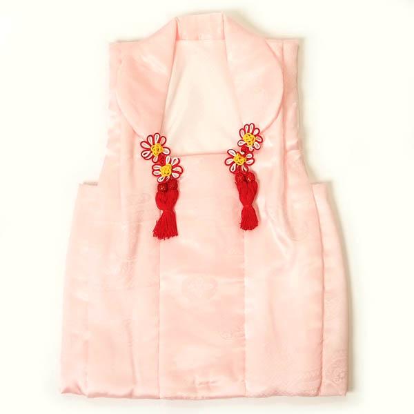 七五三 被布 3歳用 女の子 三つ身 被布コート 正絹 無地 地模様 日本製 ピンク