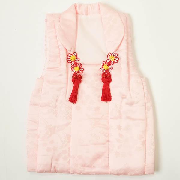 七五三 被布 3歳用 女の子 三つ身 被布コート 正絹 無地 地模様 日本製 ピンク