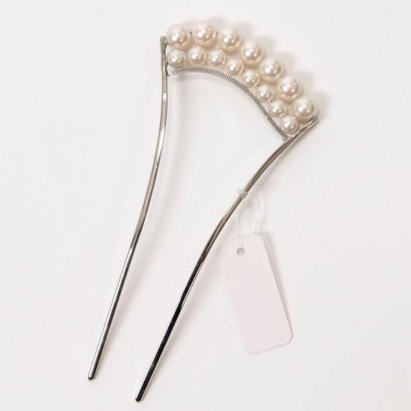 髪飾り 和装 着物 かんざし パール 二本足 バチ型 礼装用 訪問着 留袖 入学式 卒業式 結婚式 ...