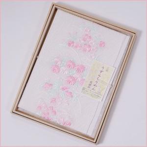 半衿 女性用 うずらちりめん 正絹刺繍半衿 桐箱付き｜yamaki