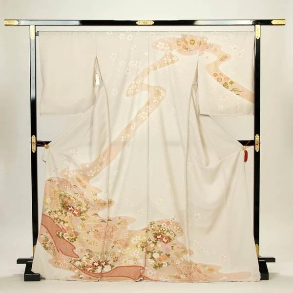 訪問着 正絹 礼装 フォーマル 結婚式 入学式 入園式 卒業式 卒園式 お仕立て付 薄グレー系