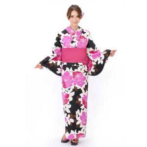 浴衣 レディース 3点セット itomi 大人ゆかた 綿 麻 ピンク 桜