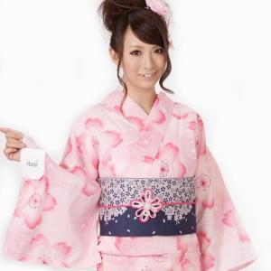 在庫処分 浴衣 本場有松絞り 薄紫色 桜 木綿 伝統工芸品 鳴海絞り 新品