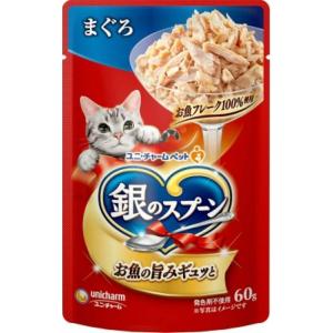 ユニ・チャームペット 銀のスプーン パウチ まぐろ・かつおにささみ