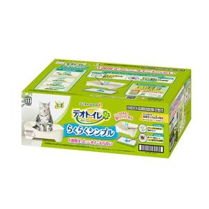 ユニ・チャームペット デオトイレ らくらくシンプル本体セット [猫用品 システムトイレ お手入れ簡単 室内] ナチュラルアイボリー 爆買
