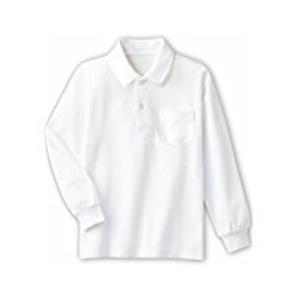 ベイリー 白色・学童ポロシャツ(長袖)160cm VR1201-160｜yamakishi