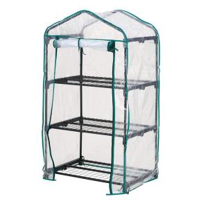 武田コーポレーション ビニール温室用3段 ビニールハウス [フラワーラック グリーンハウス 家庭用 家庭菜園 小型 植物] OST2-03BK