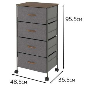 ドウシシャ コンパクトチェスト3段 幅38.5×奥行36.5×高さ60.5cm [布製