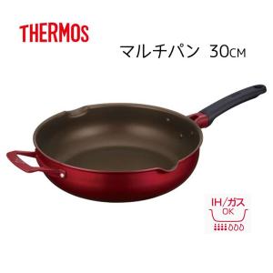 サーモス デュラブルシリーズ IH対応 炒め鍋 30cm レッド KFM