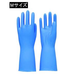 エステーPRO モデルローブ ニトリルハード 中厚手 ブルー Mサイズ [作業手袋 ゴム手袋 薄手 食品衛生法適合] No.350