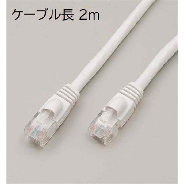 朝日電器 ELPA エルパ LANケーブル CAT6A 2ｍ [情報 通信 パソコン ルーター ネッ...