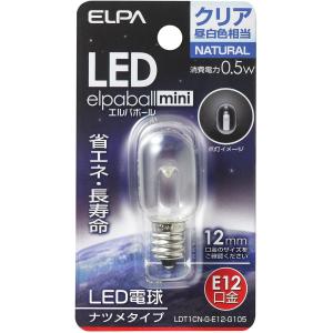 朝日電器 ELPA(エルパ) LED電球 ナツメ形 口金E12 クリア昼白色相当 [照明 ナツメ球 常夜灯] LDT1CN-G-E12-G105｜yamakishi