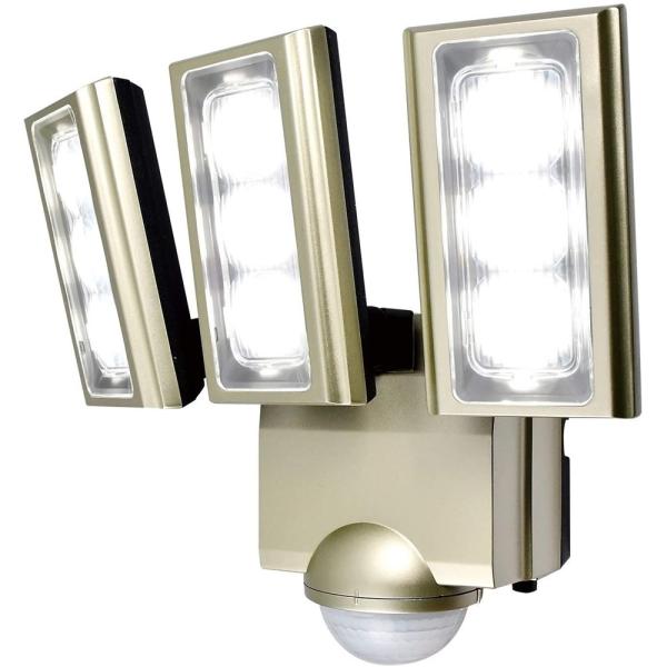 ELPA 屋外用LEDセンサーライト AC電源 コンセント 白色 3300ルーメン [玄関 カーポー...