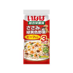 いなばペットフード ささみと緑黄色野菜 ビーフ入り 60g×3袋 [ドッグフード 犬 餌 エサ ゼリータイプ] QDR-142 爆買